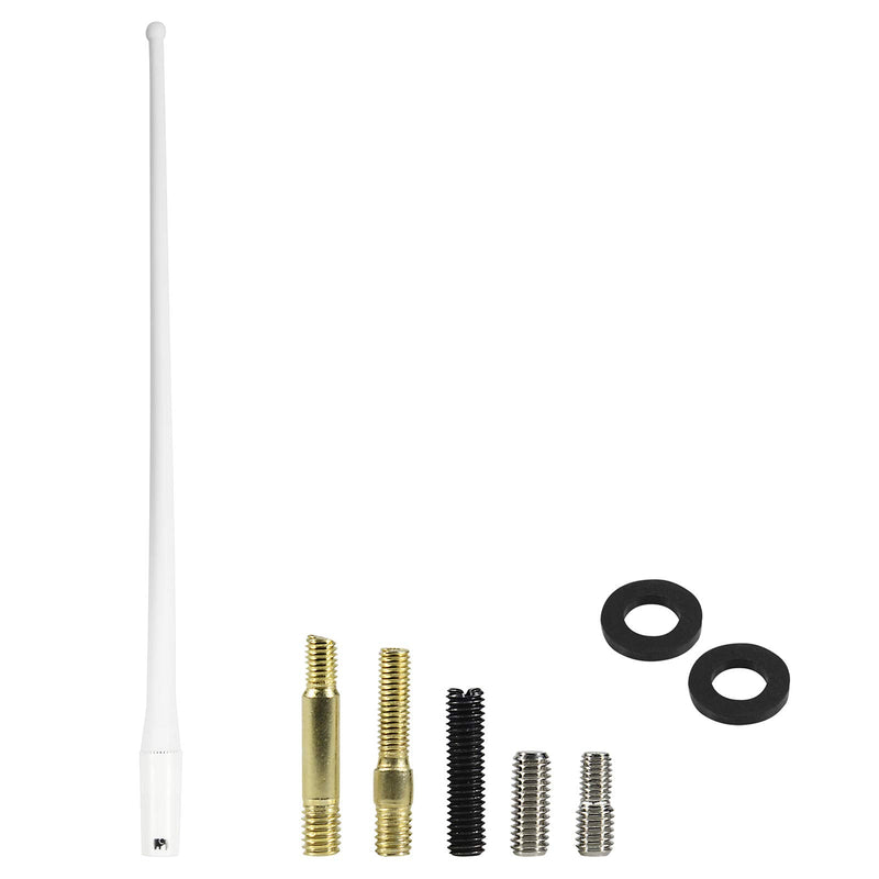 [AUSTRALIA] - ONE250 13" inches Flexible Rubber Antenna, Compatible with All Dodge RAM Trucks (RAM 1500, RAM 2500 or RAM 3500 1994-2023) - Designed for Optimized FM/AM Reception (White) White 