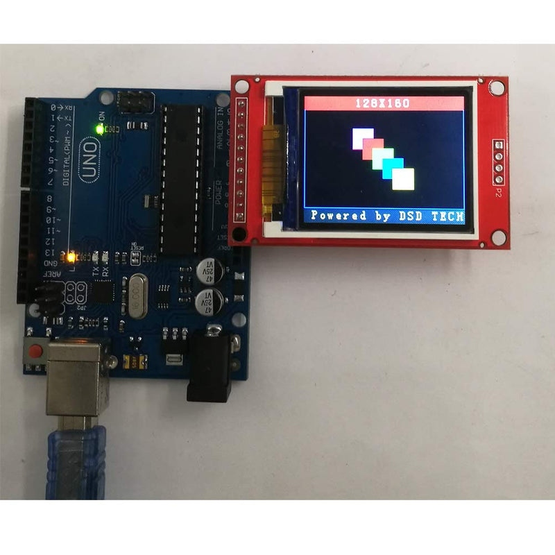 DSD TECH 1.8 Inch TFT LCD Display Module with SPI Interface for Arduino and MCU