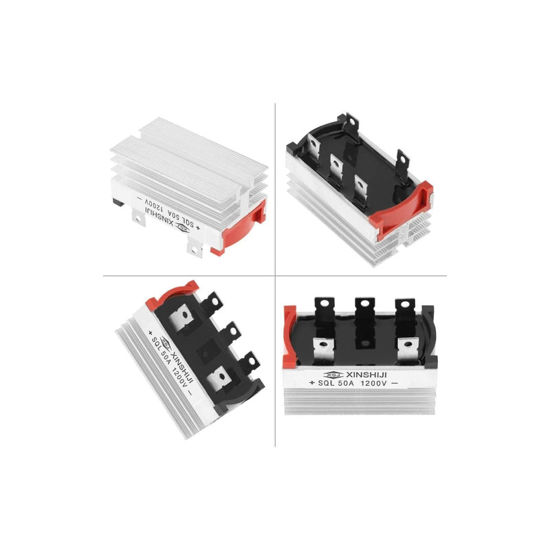2Pcs Bridge Rectifier,Diode Bridge Rectifier, 3-Phase Bridge Rectifier,1200V 50A, for Conversion of an Alternating Current Input Into A Direct Current Output