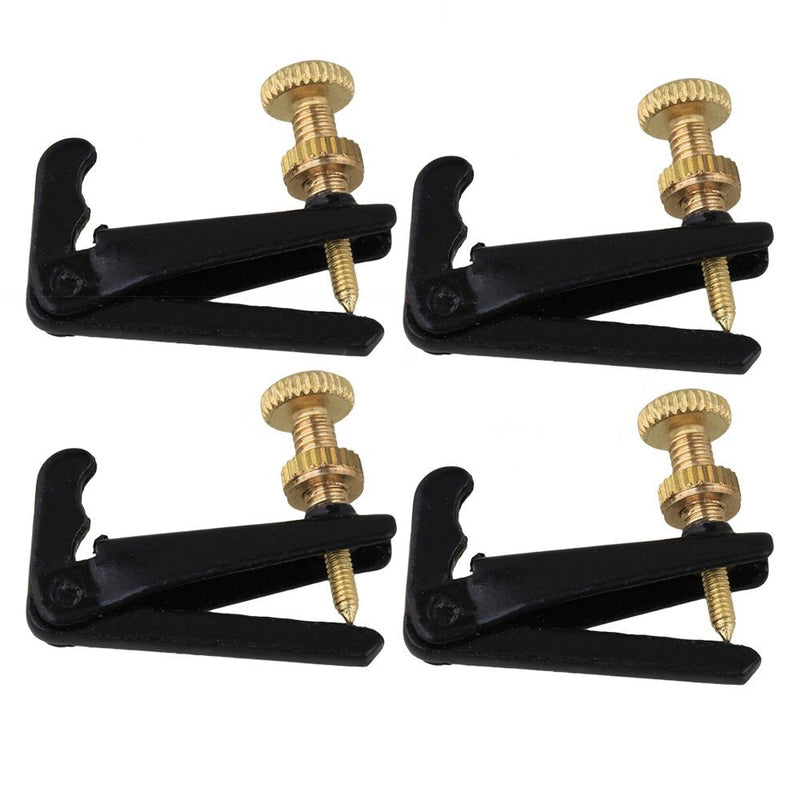TraderPlus 4/4 Violin Chin Rest Chinrest with Tuning Peg Tailpiece Fine Tuner Tailgut Endpin Bridges Violin Accessory Kit