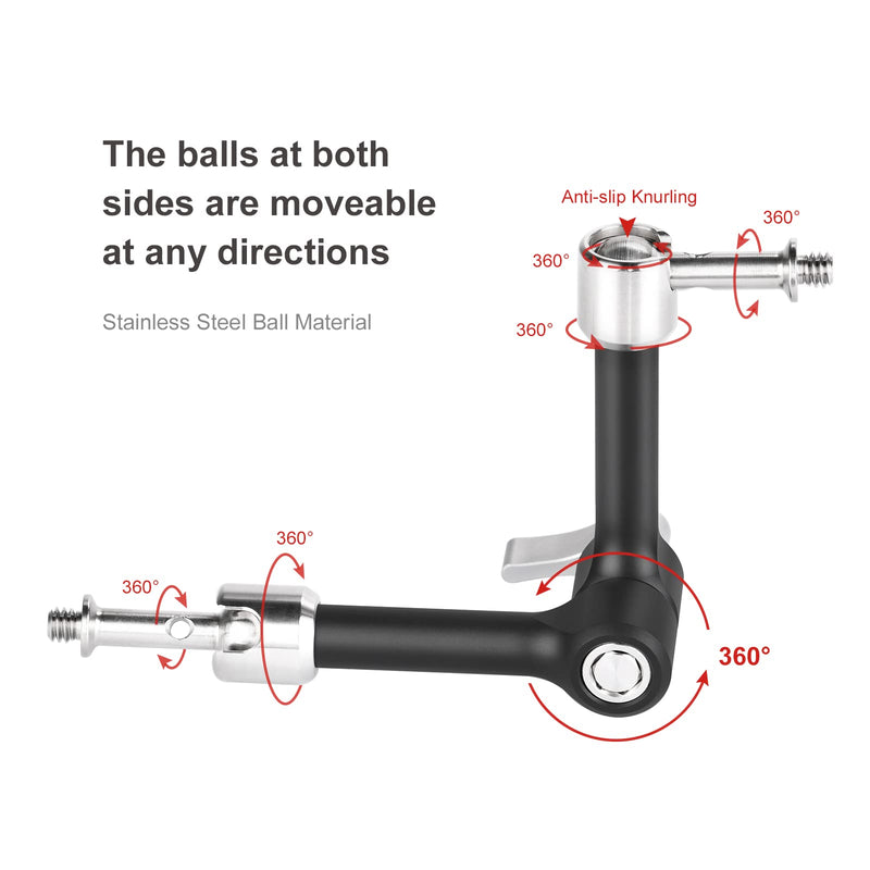 SUNWAYFOTO GA-04 Magic Arm Camera Mount 8.0"/200mm Load 22lb(10KG) with 1/4" Thread Screw