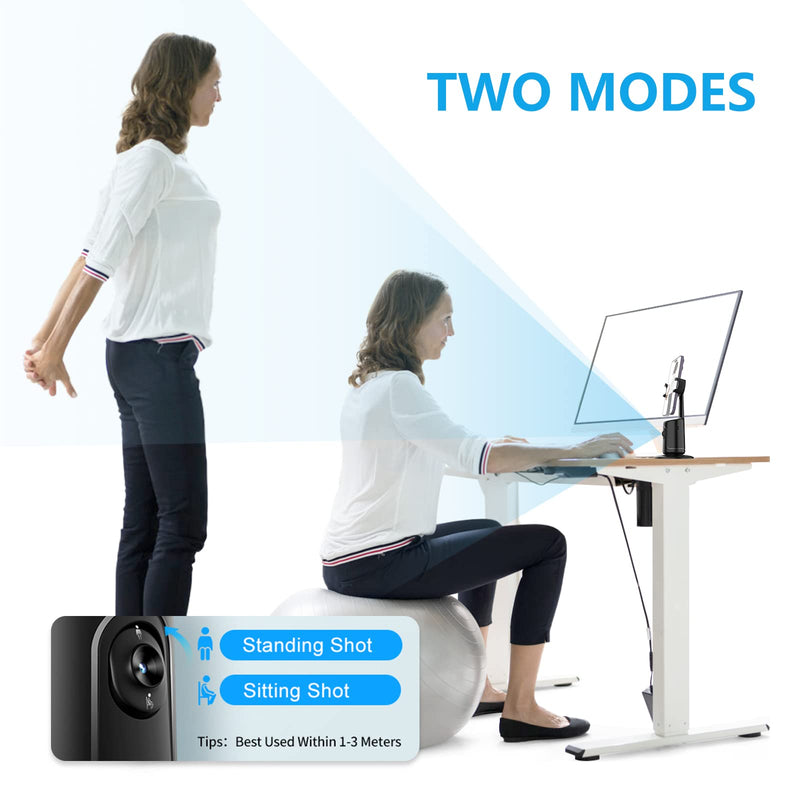 [AUSTRALIA] - Auto Face Tracking Tripod, No App, 360° Rotation Face Body Phone Camera Mount 3000mAh Rechargeable Battery Gesture Control, Smart Shooting Holder for Vlog, Streaming, Video, Tiktok- Black 