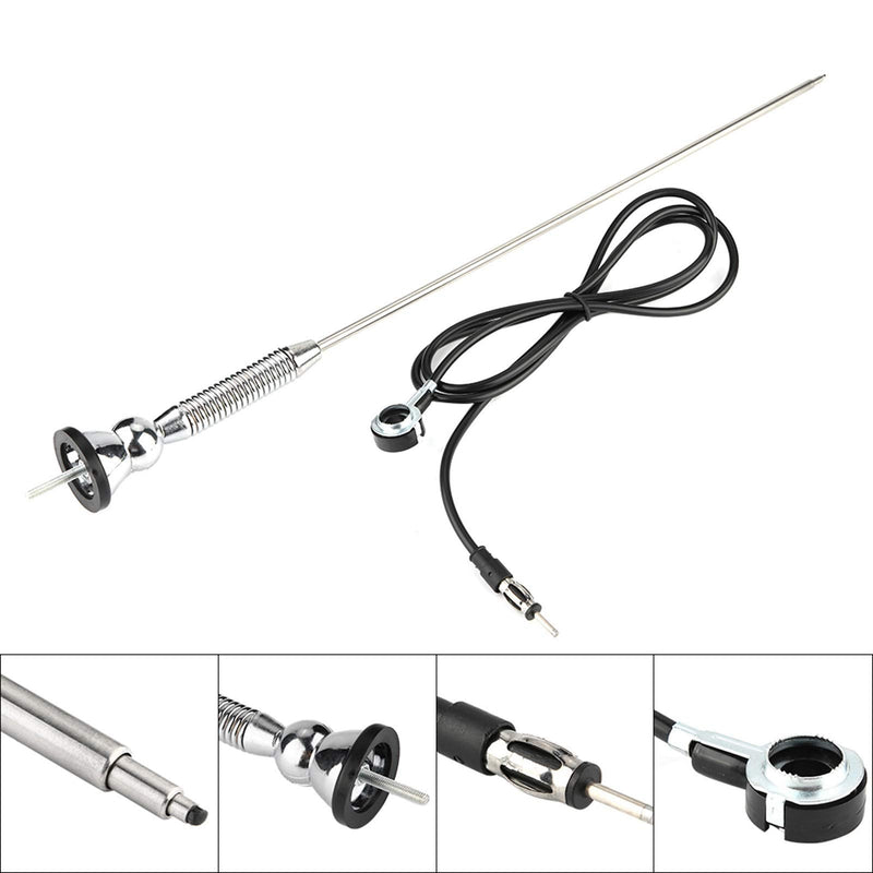 [AUSTRALIA] - Qiilu Automotive Antennas, 18.5" Universal Car Roof Fender Radio AM/FM Aerial Antenna 180°Swivel 