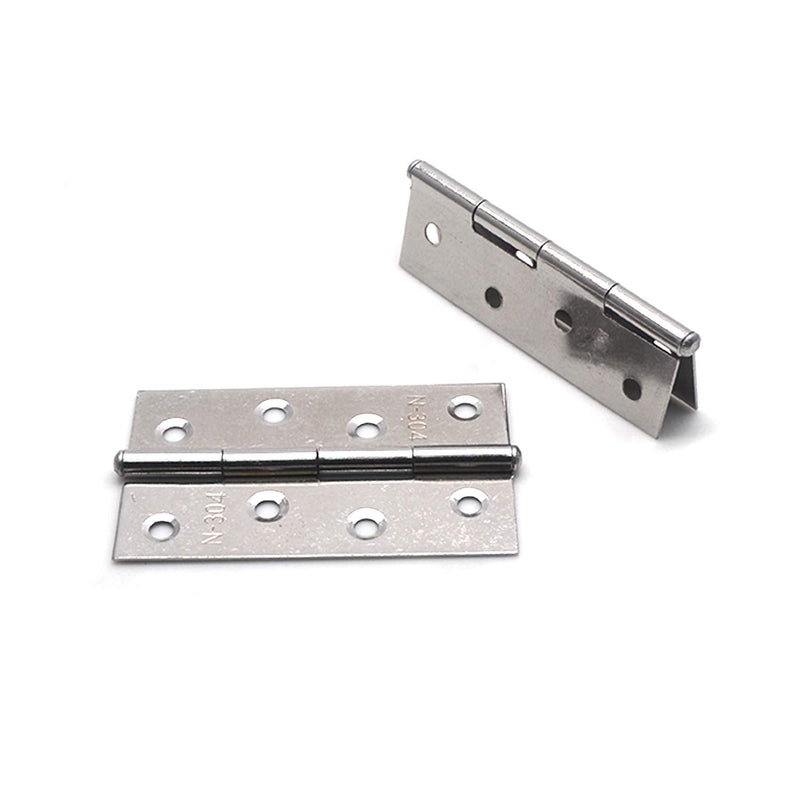 Mcredy Hinge Silver Stainless Steel 4-inch Hinges Pack of 6 6pcs,3.5"