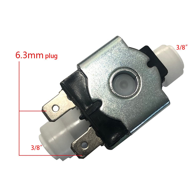 XINWOO Water Solenoid Valve,DC 24V 3/8 Inch Tube OD,Quick Connect Fitting, Inlet Feed Valve for RO Reverse Osmosis Purifiers System. 3/8" Solenoid Dc 24v