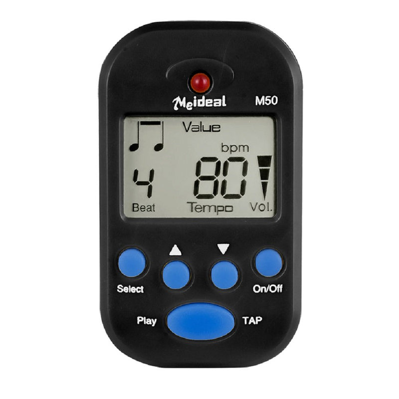 Digital Metronome Multi-functional Clip-On LCD Digital Beat Tempo Mini Metronome With Battery for Piano Violin Guitar Trap Drum Running-Black black