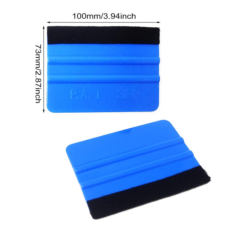 Honbay 6PCS Plastic Felt Edge Squeegee Plastic Scraper Decal Applicator Car Wrapping Tool Kits for Car Vinyl Wrap, Window Tint, Wallpaper, Decal Sticker Installation
