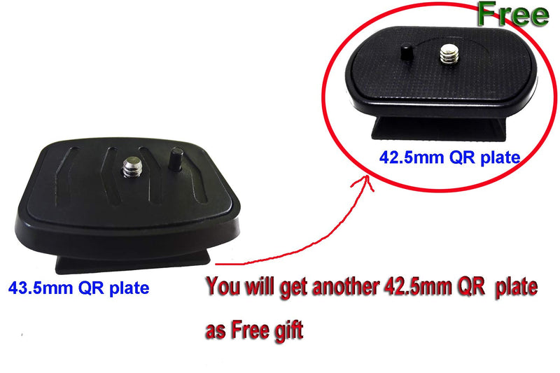 [AUSTRALIA] - UNC 1/4 Screw 1.71X1.71 inch 43.5mm Plastic Square Base Fast Quick Release Adapter Plate Installed on Digital Camera Tripod, with 1/4 UNC Screw Included 