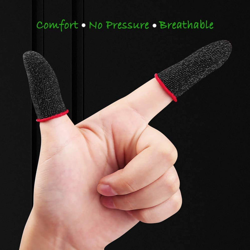 Highly Sensitive Mobile Game Controller Finger Sleeve Sets [20 Pieces ], Anti-Sweat Breathable Full Touch Screen Sensitive Shoot Aim Joysticks Finger Set