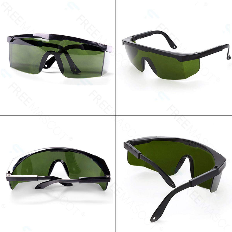IPL 200nm-2000nm Laser Safety Glasses for Laser Hair Removal Treatment and Laser Cosmetology Operator Eye Protection with Case (Green)