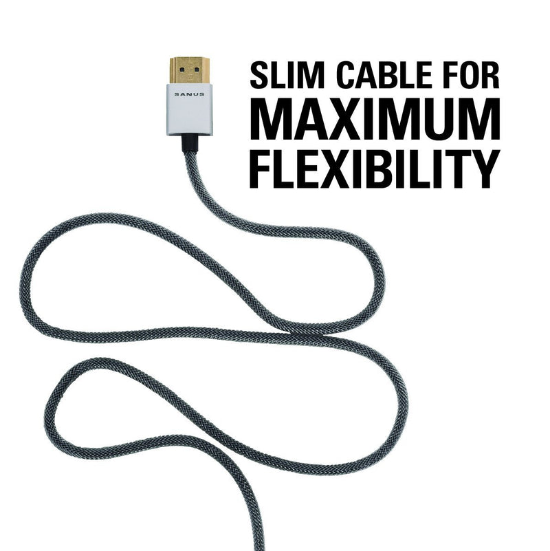 Sanus Super Slim 4' HDMI Cable - 4 Feet - 18 Gbps High-Speed Supports Full 1080P, 4K, UltraHD, 3D, Ethernet, and Audio Return Channel - SOA-SH4