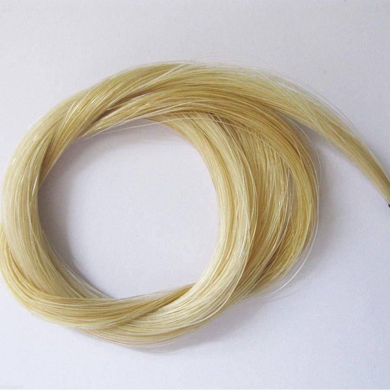 JinQu Two Hanks 31 Inch Natural White Mongolian Horse Hair AA Level Fit for Making or Repairing Violin Viola Cello Double Bass Bows