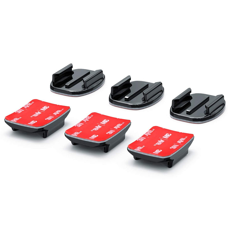 Sametop Helmet Adhesive Sticky Mounts Flat Curved 3M Mount Compatible with GoPro Hero 10, 9, 8, 7, 6, 5, 4, Session, 3+, 3, 2, 1, Hero (2018), Fusion Max Cameras 6 Packs