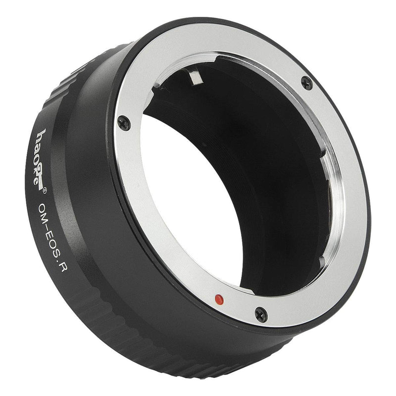 Haoge Manual Lens Mount Adapter for Olympus OM Lens to Canon RF Mount Camera Such as Canon EOS R