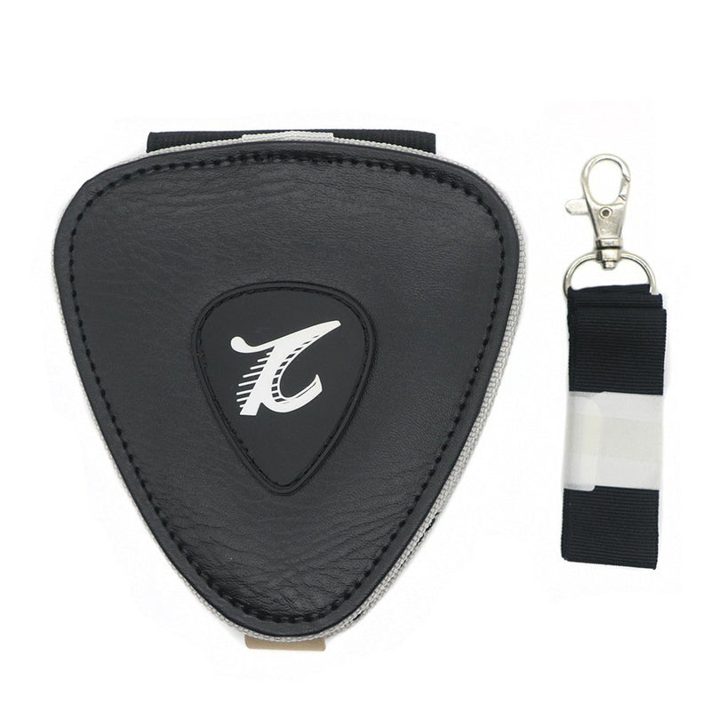 Guitar Picks Holder Case PU Leather Guitar Plectrums Bag Case with 20Pcs Mixed Thickness Variety Pack Colorful Acoustic Electric Guitar Picks Gift for Guitar Players
