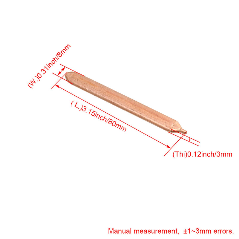 Mxfans Flat Heat Pipe Computer CPU Cooling 80mm Length 3mm Thick 8mm Width