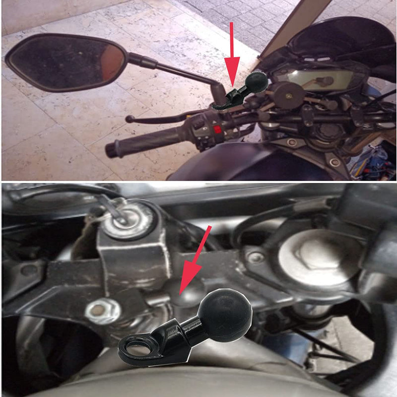 [AUSTRALIA] - crazy sport Motorcycle Rear-View Ball Bracket Adapter Fixed Mirror Bracket Base Bicycle Mobile Phone GPS Mount Stand (Rear-View Ball) 