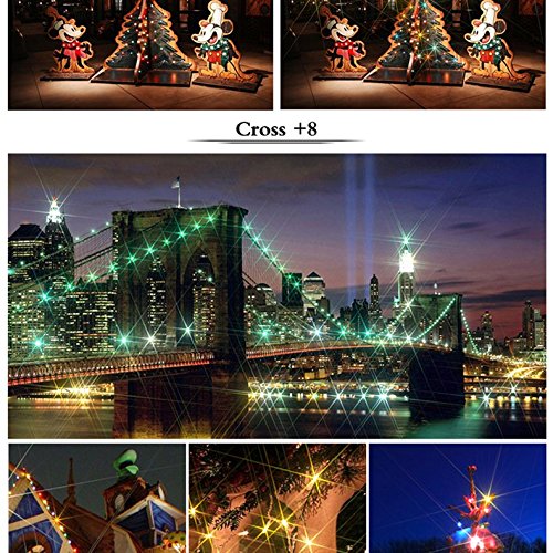 ZM 58mm Star-Effect Cross Starburst Twinkle Lens + 4 Points Star Filter + 6 Points Star Filter + 8 Points Star Filter Set for Canon Nikon