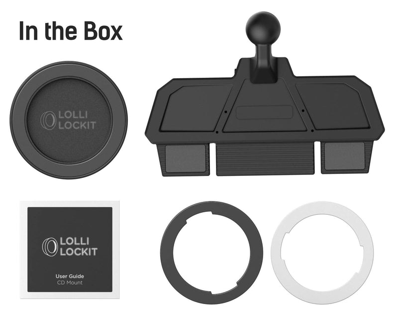 Encased LolliLockit CD Car Mount for Pop Phone Holder Grip, Magnetic Socket Holder (Patent Pending)
