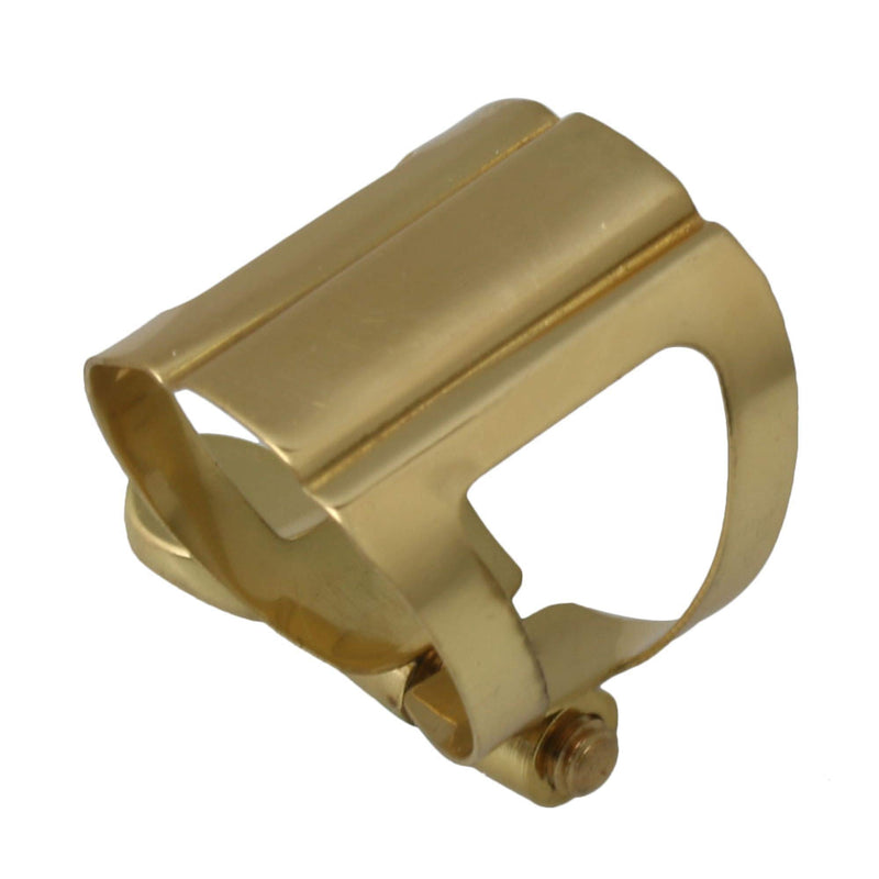 Yibuy Saxophone Mouthpiece Ligature Clip Copper Gold-plated for Soprano Sax
