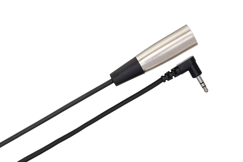 Hosa XVM-115M Right Angle 3.5 mm TRS to XLR3M Microphone Cable, 15 Feet Black