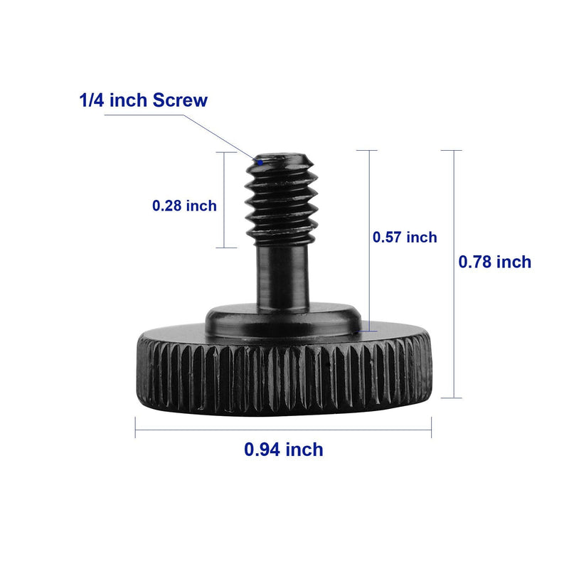 [AUSTRALIA] - ChromLives Thumb Screw Tripod Screw Camera Quick Release 1/4" Thumbscrew L Bracket Screw Mount Adapter with Bottom 1/4"-20 Female Thread (2 Pack) Thumb Tripod Screw 