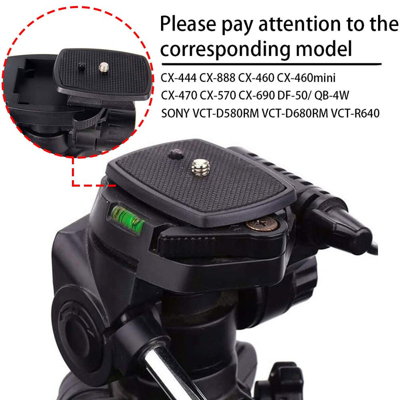 BLUECELL Quick Release QR Plate Tripod Head for Velbon CX-444 CX-888 CX-460 CX-460mini CX-470 CX-570 CX-690 DF-50/ Sony VCT-D580RM VCT-D680RM VCT-R640 / QB-4W Original version