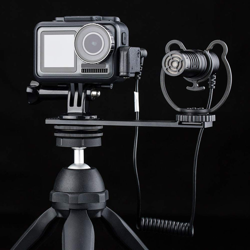 JJC Metal Cold Shoe Mount Bracket Extension Bar for Sony RX100 VII A6400 A6100 A6600 Canon G7X Mark III EOS M6 Mark II GoPro Hero DJI OSMO Action Camera & Cell Phone to Add Mic, Arca Swiss Type Plate