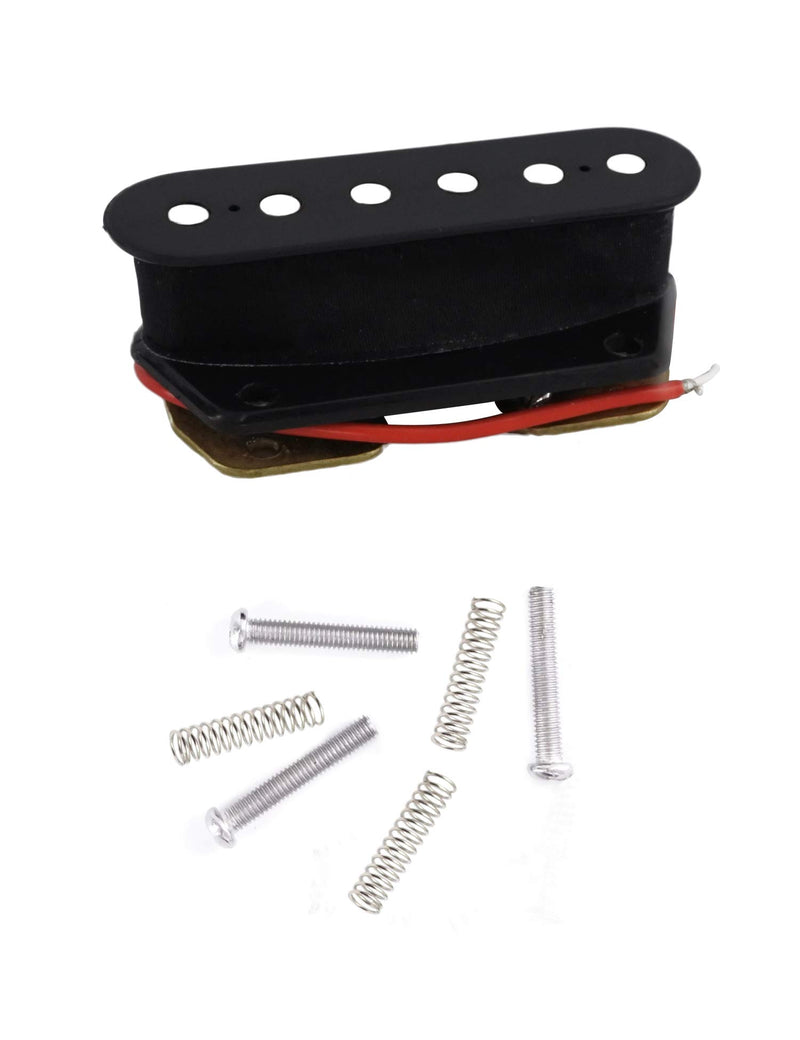 Metallor Single Coil Pickups Set Ceramic Magnet Neck and Bridge Pickup Compatible with Tele Telecaster Style Electric Guitar Parts Replacement. Black