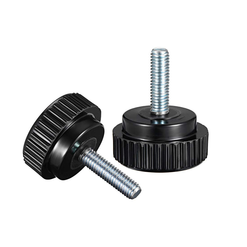 uxcell M8 x 30mm Male Thread Knurled Clamping Knobs Grip Thumb Screw on Type 4 Pcs