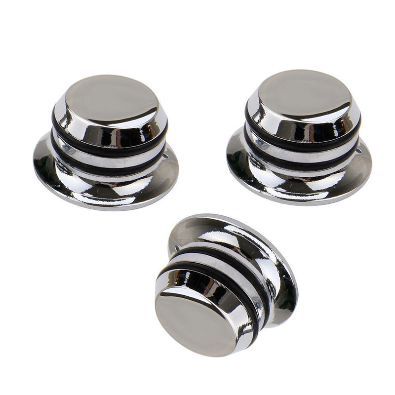 Surfing 3PCS Guitar Metal Top Hat Tone Tuning Knobs for Gibson Electric Guitar Jazz Bass LP ST Chrome