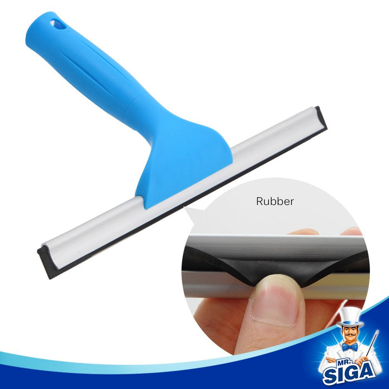 MR.SIGA Professional Window Cleaning Combo - Squeegee & Microfiber Window Scrubber, 10" 10-inch