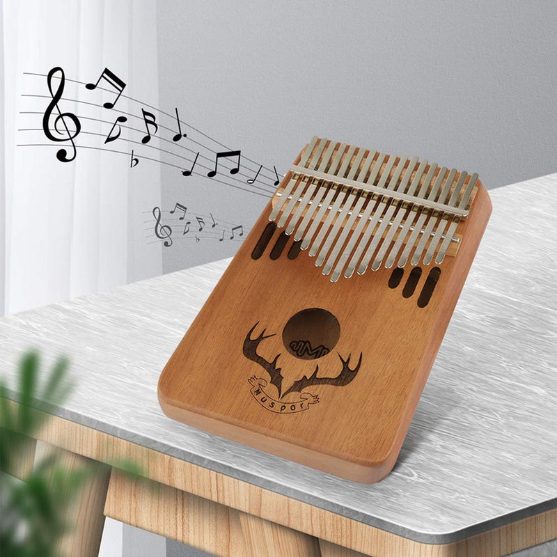 17 Keys Kalimba Thumb Piano, Portable Thumb Piano Finger piano kalimba for beginners with Tuning hammer and English Song Book, Musical Instrument Gifts for Childrens Adult Beginners