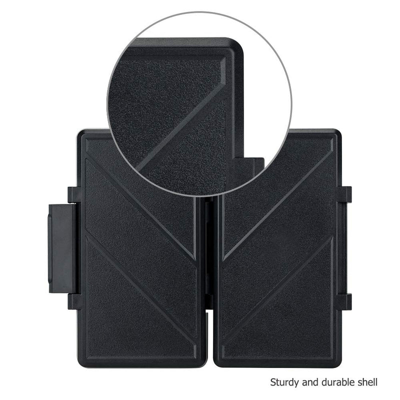 36 Slots Memory Card Case Holder Water-Resistant Keeper Wallet for 12 SD SDHC SDXC + 24 TF MSD MicroSD MicroSDHC MicroSDXC Memory Cards Storage Organizer For 12 SD + 24 TF / MSD