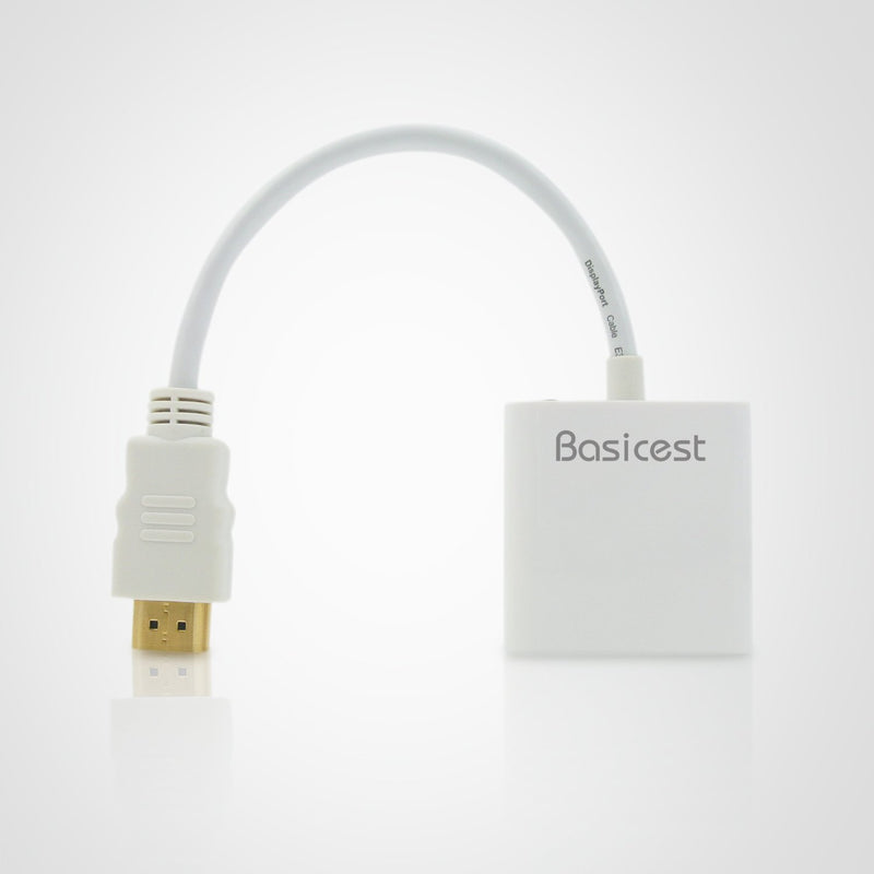 Basicest BAS2006 Extensive HDMI (M) to VGA (F) Adapter Cable - White