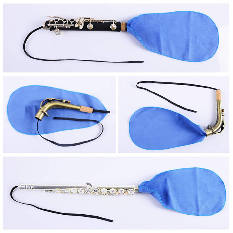 Petift Saxophone Cleaning Care Kit,10-in-1,Sax Cleaning Kit for Flute Wind Instrument Includes Sax Swab,Cleaning Cloth,Gloves,Mouthpiece Brush,Thumb Rest Cushion,Mini Screwdriver,Strap and Reed Case