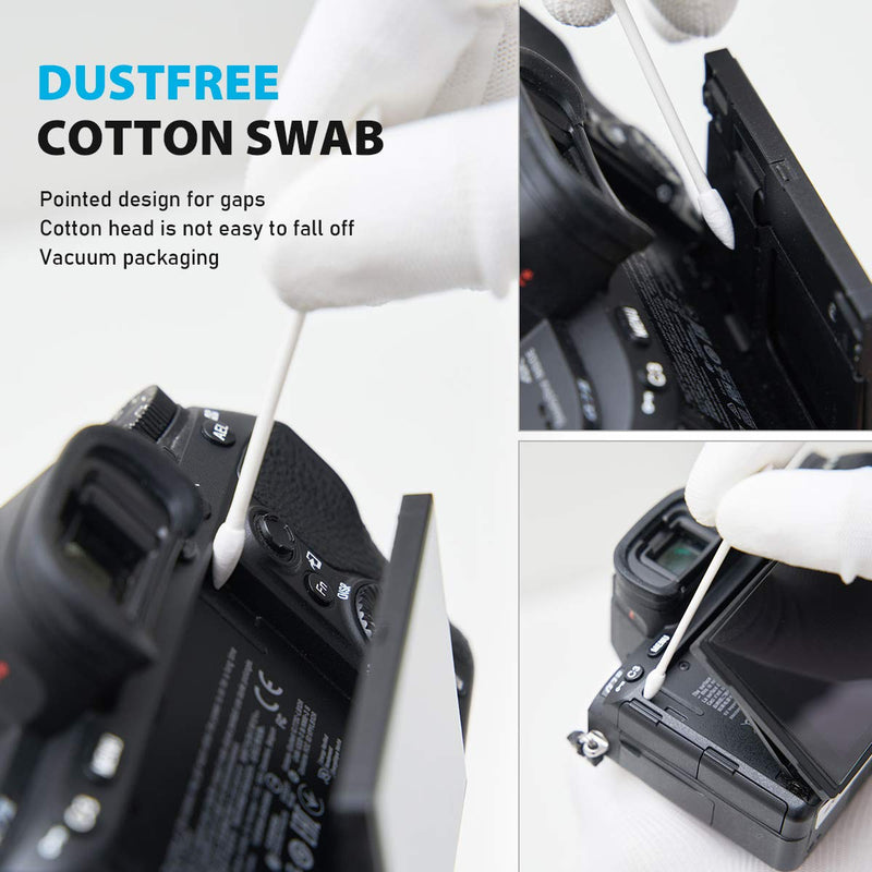 VSGO VS-A3E Warp-up Camera Cleaning Kit Portable Bag Air Blower Lens Cleaning Pen Spray Cotton Swab Cloth for Camera Lens Optical Optical Phone