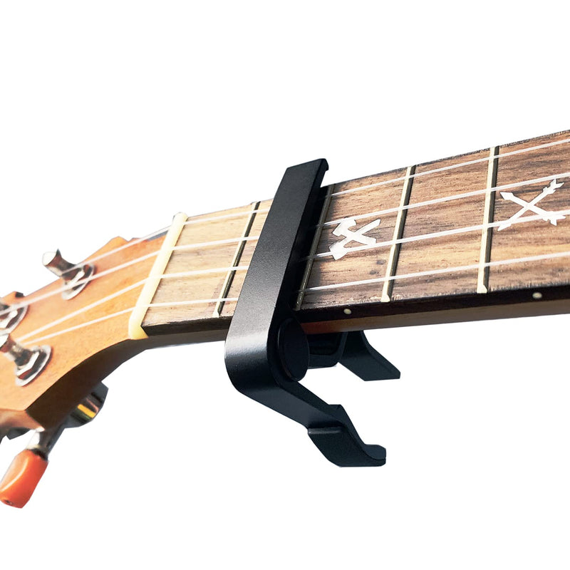 [AUSTRALIA] - WINGO Pro Ukulele Capo for Soprano Contert Baritone, Black. Ukulele Capo Black 
