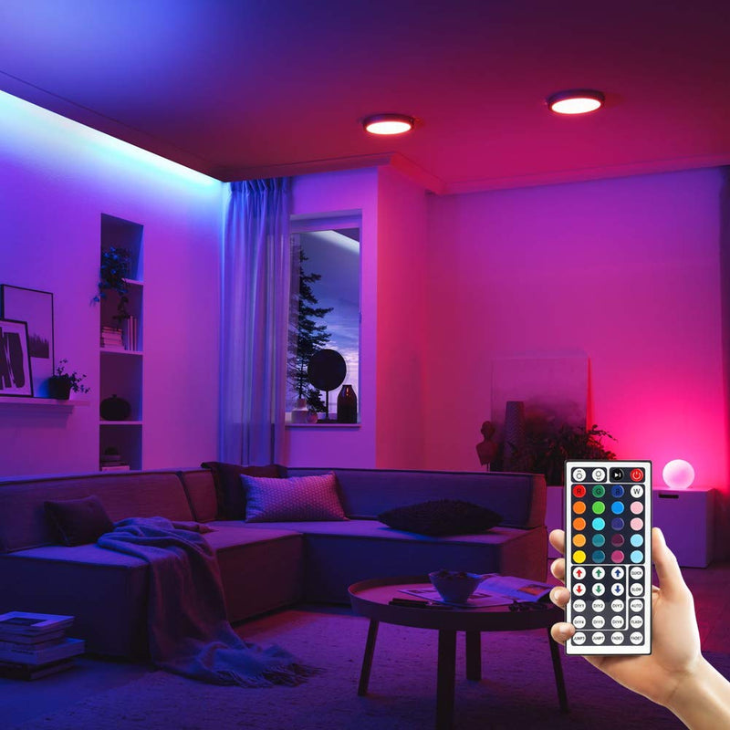 [AUSTRALIA] - Avatar Controls Led Strip Lights with 44 Keys IR Remote - DC12V 16.4ft Dimmable Warm/Cool White/RGB Bright 5050 Color Changing Led Tape Kit for Bedroom, Cupboard, Wine Cabinet, Wardrobe, Staircase 