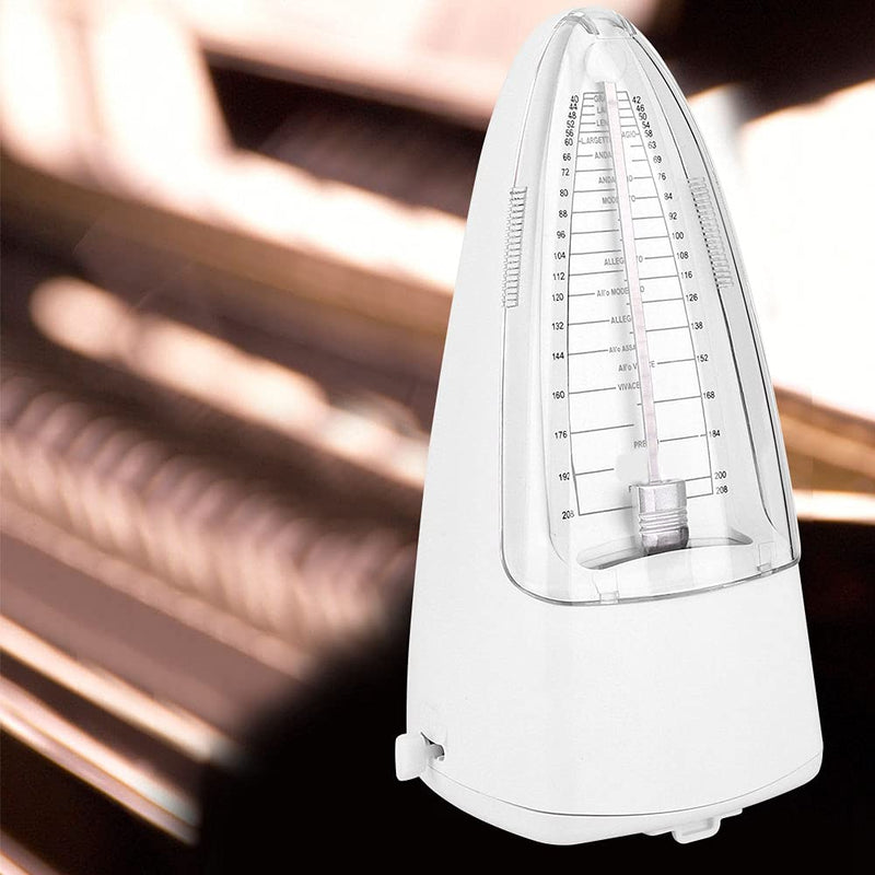 [AUSTRALIA] - Dilwe Metronome, Mechanical Metronome Guitar Piano Drum Instrument Bullet Type Metronome Musical Accessory White 
