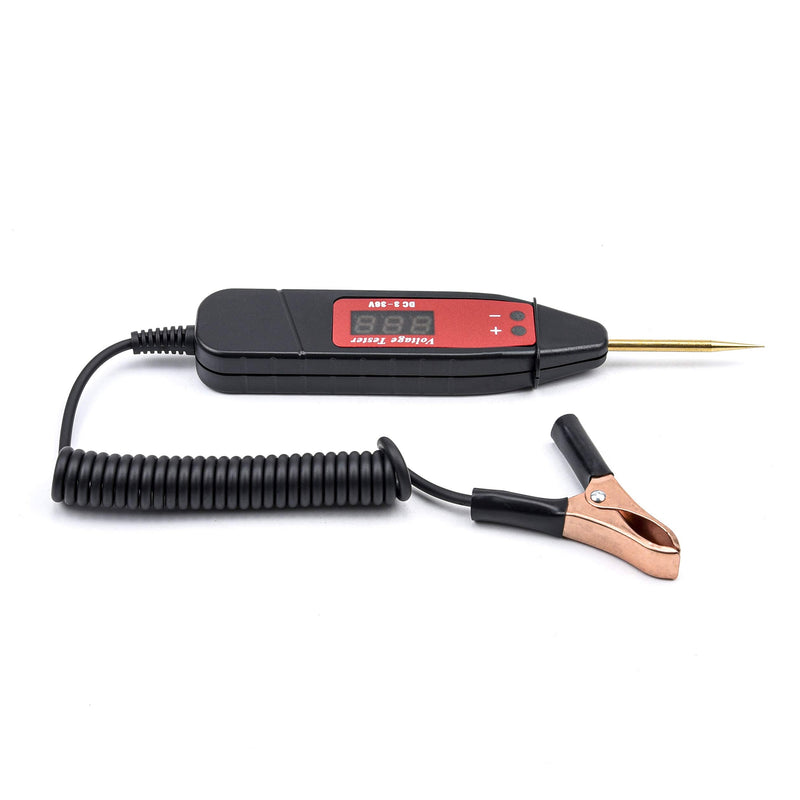 CACAG Car Digital LCD Circuit Tester Automotive Low Voltage & Light Tester Diagnostic Test Tool with Replacement Indicator Light for Car/Vehicles