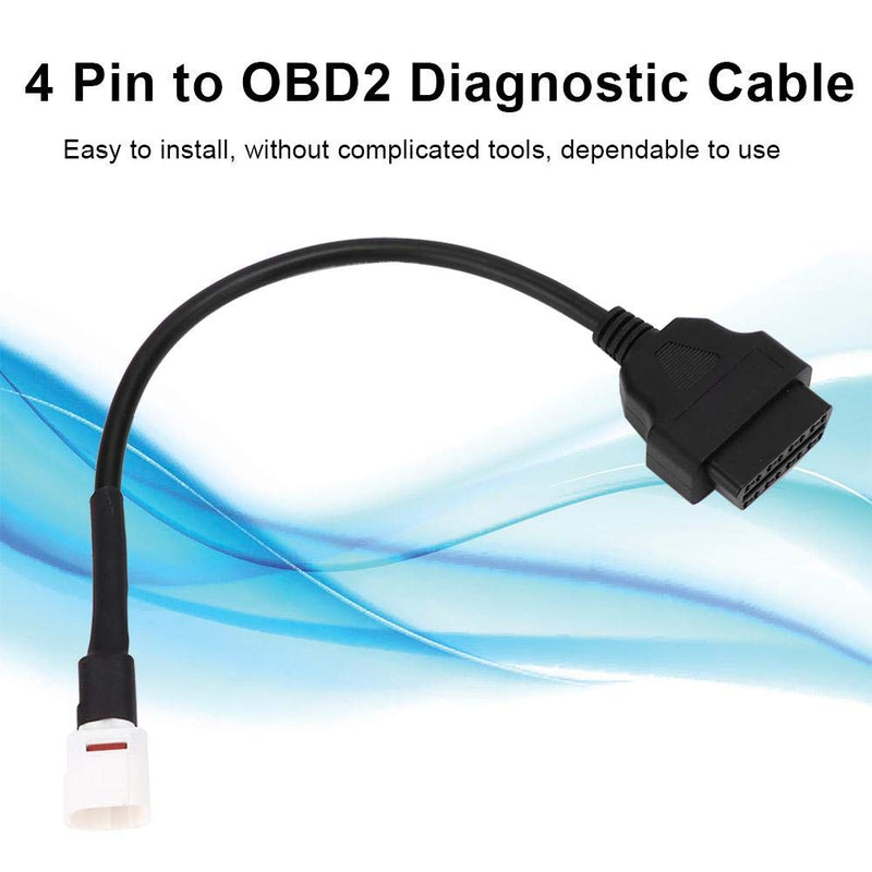 🔥Motorcycle Diagnostic Scanner Cable OBD 4 Pin Diagnostic Adapter to OBD2 Fault Code Reader Motorcycle Scanner Fit for Yamaha