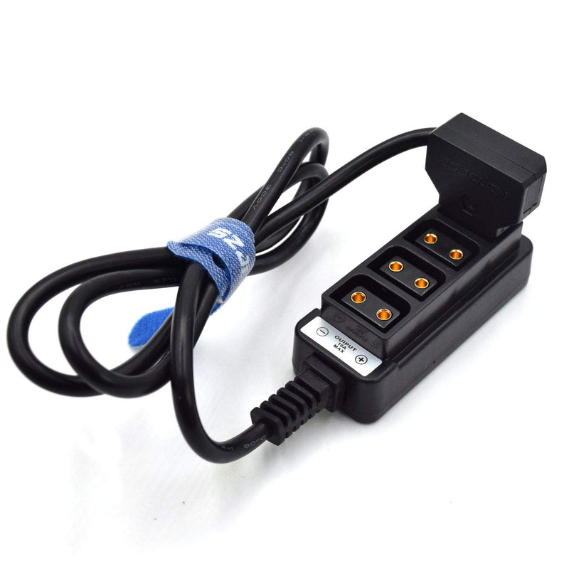 SZJELEN P tap to 4-Port D tap Female Hub Adapter Splitter Cable for Anton Bauer V-Mount Battery Ptap Splitter (Straight Cable) Straight cable