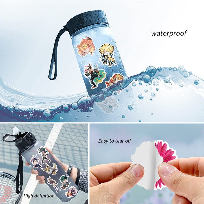 200Pcs Mixed Anime Stickers, Anime Cartoon Stickers for Laptop, Notebook Computer,Water Bottle,Luggage. Gifts for Kids, Men, Women,Teens, Adults