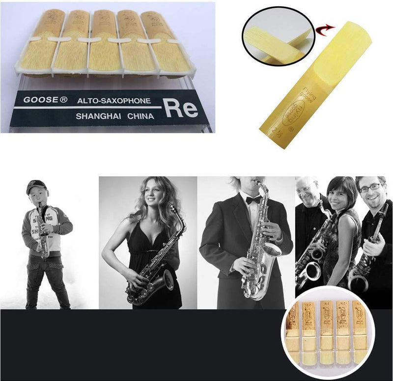 Alto Sax Traditional Reeds Strength 2.5, Saxophone Reeds, Box of 10 (wood1)