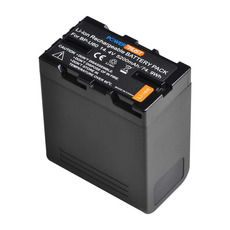 PowerTrust Battery for Sony BP-U60 BPU60 BP-U90 BP-U30 PMW-100, PMW-150, PMW-160, PMW-200, PMW-300, PMW-EX1, PMW-EX1R, PMW-EX3, PMW-EX160, PMW-EX260, PMW-EX280, PMW-F3, PXW-FS5, PXW-FS7