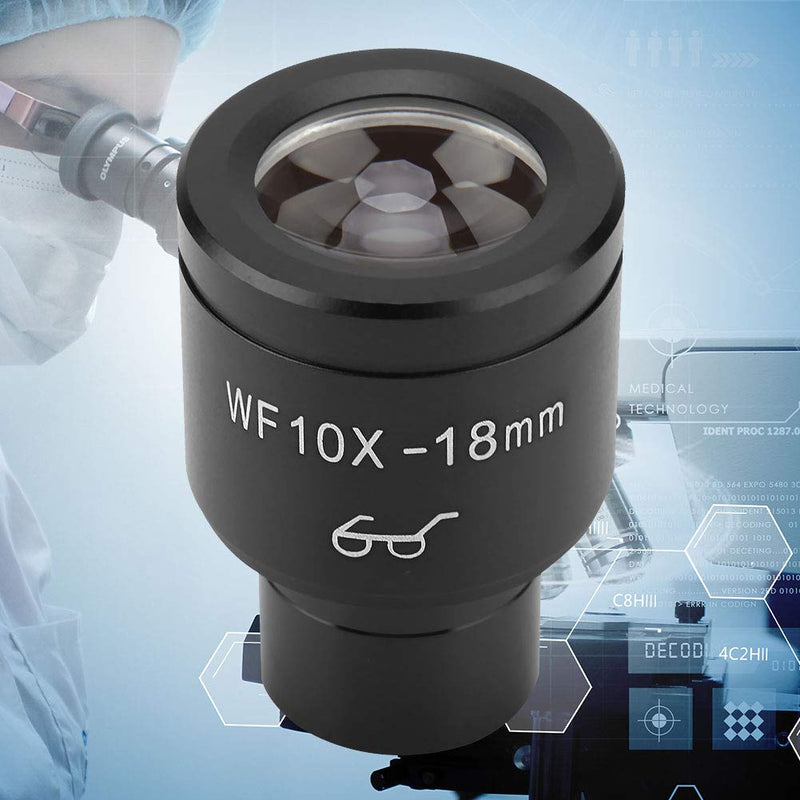 Eyepiece, WF10X/18mm Microscope Eyepiece Lens Biological Microscope Wide Angle Hight Eyepiont Eyepiece Lens for Biological Microscopy