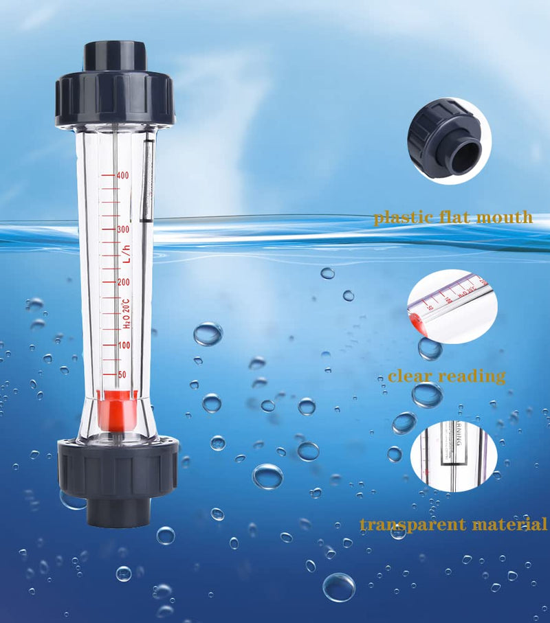 Heayzoki Liquid Flowmeter,Water Liquid Flow Meter Flowmeter,LZS-20 (D) ABS Plastic Tube Type Liquid Flowmeter