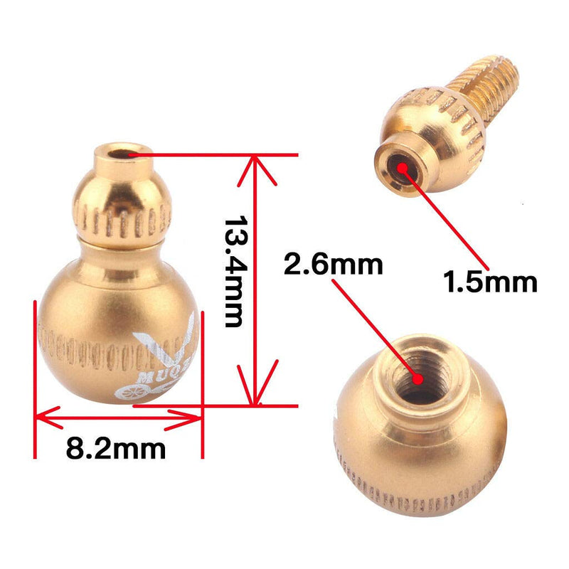 2pcs MTB Road Bicycle Brake Derailleur Shifter Cable End Caps Bike Cable Tip Cap Blue/Glod/Red (Gold) Gold