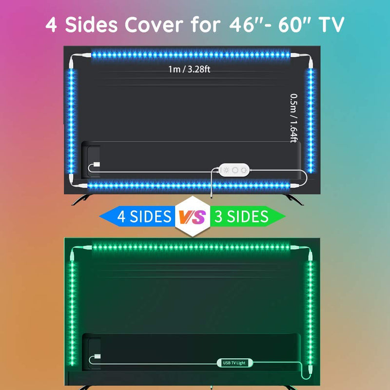 [AUSTRALIA] - Govee TV Backlight 9.8ft RGB Strip Light, Non-Waterproof TV Bias Lighting Kit with Remote Controller,Monitor Lighting Kit for HDTV Desktop PC,USB Powered 